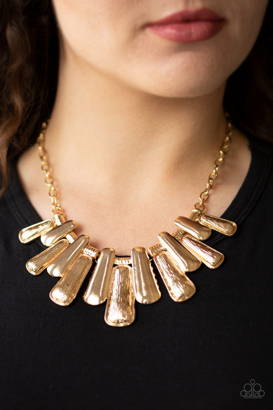 Paparazzi Accessories - MANE Up #N596 - Gold Necklace