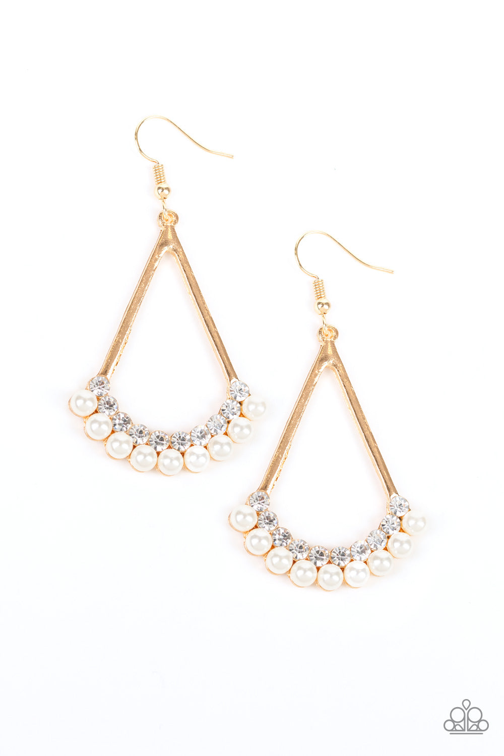 Paparazzi Accessories - Top to Bottom - Gold Earrings