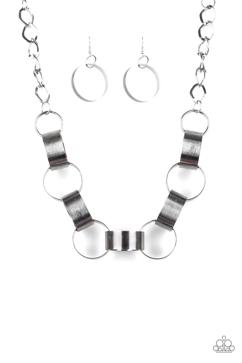 Paparazzi Accessories - Big Hit #N516 - Silver Necklace