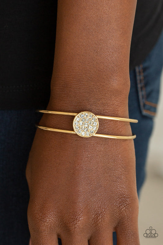 Paparazzi Accessories - Dial Up The Dazzle #B424 - Gold Bracelet