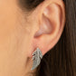 Paparazzi Accessories - Feathered Fortune  L3 - Silver Earrings