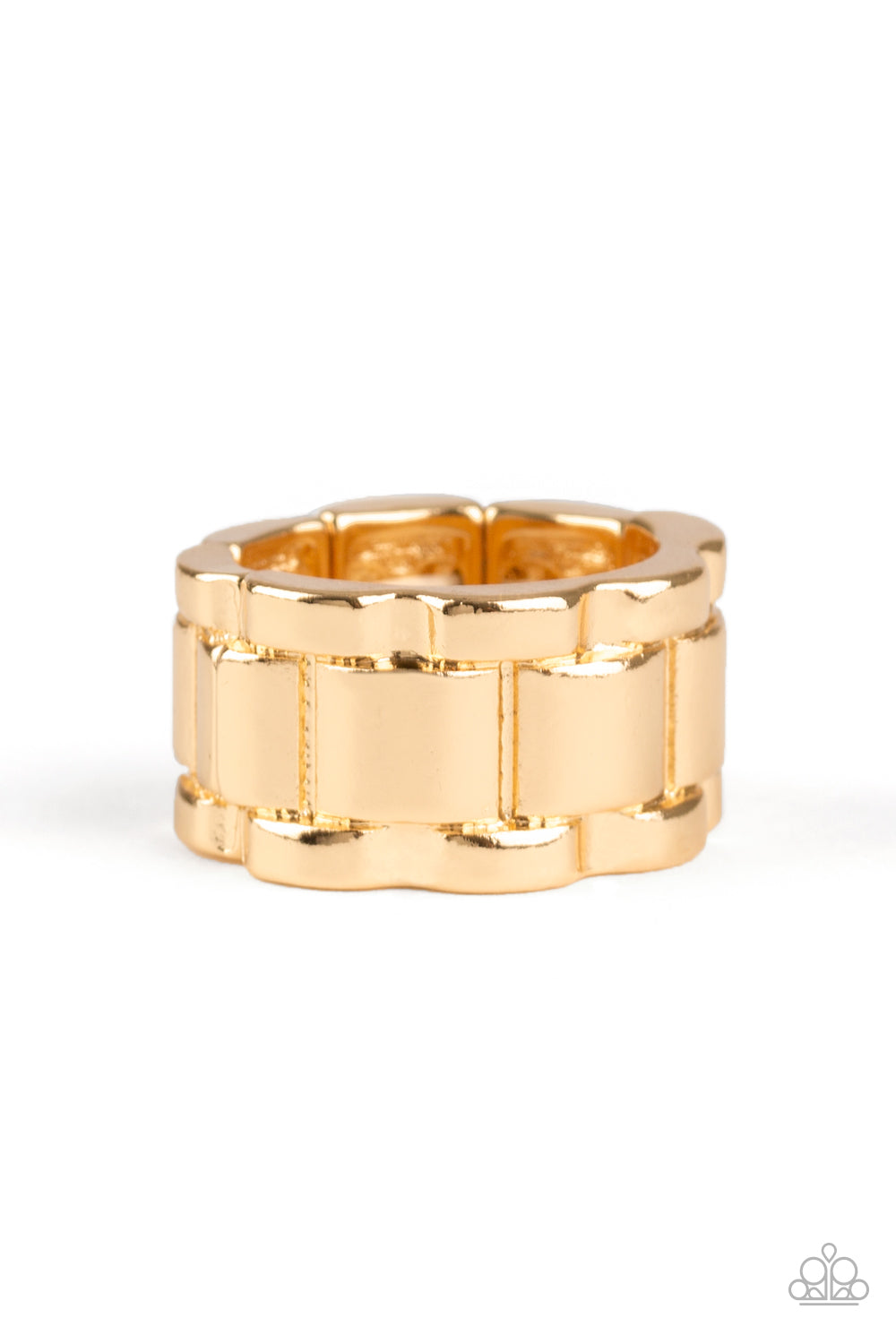 Paparazzi Accessories - Modern Machinery - Gold Men/Urban Ring