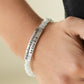 Paparazzi Accessories - So She Did #B635 - White Bracelet
