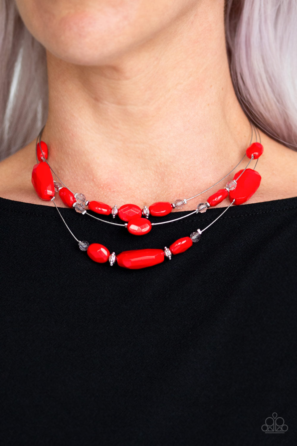 Paparazzi Accessories - Radiant Reflections - Red Necklace