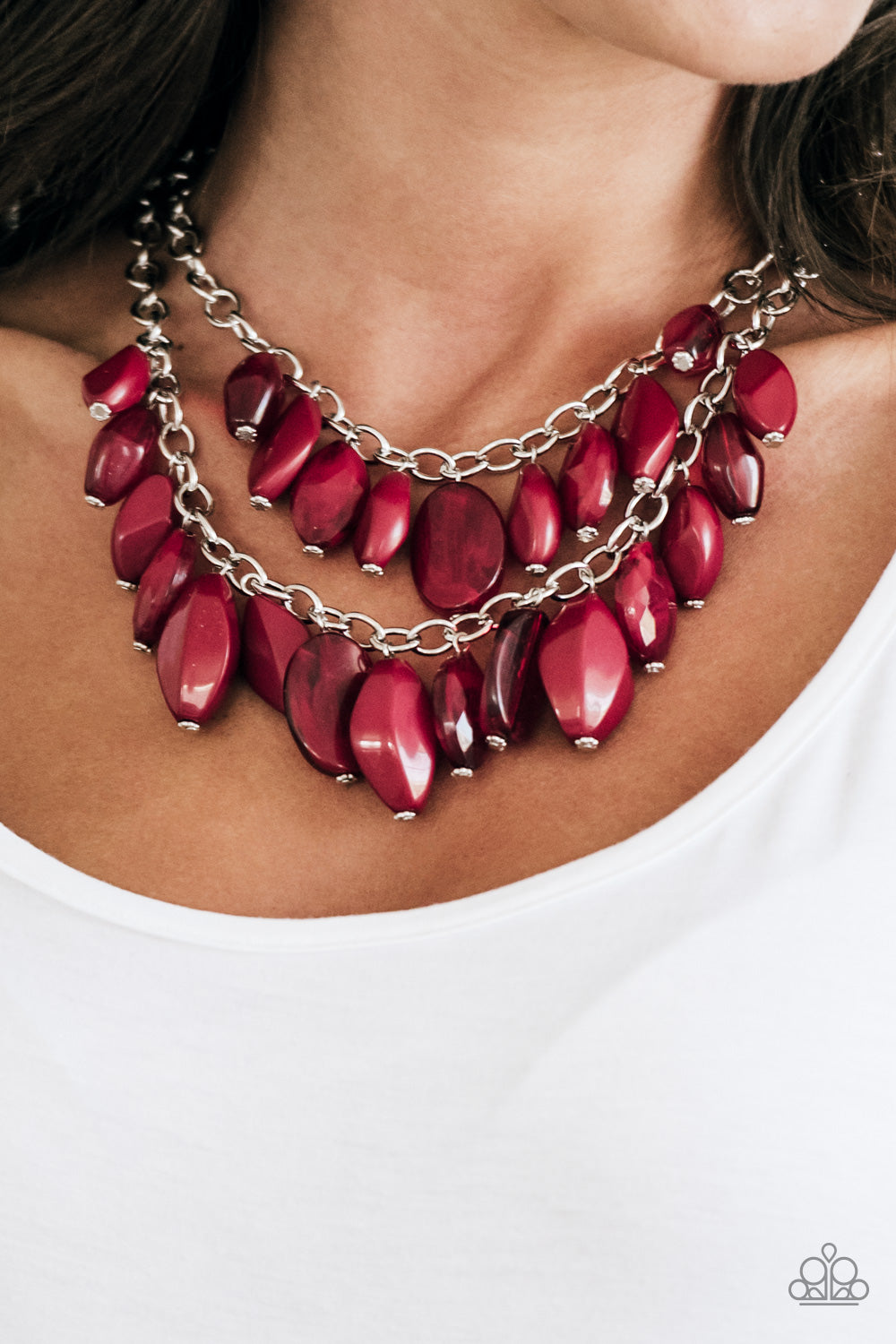Paparazzi Accessories  - Royal Retreat - #N103 Red Necklace