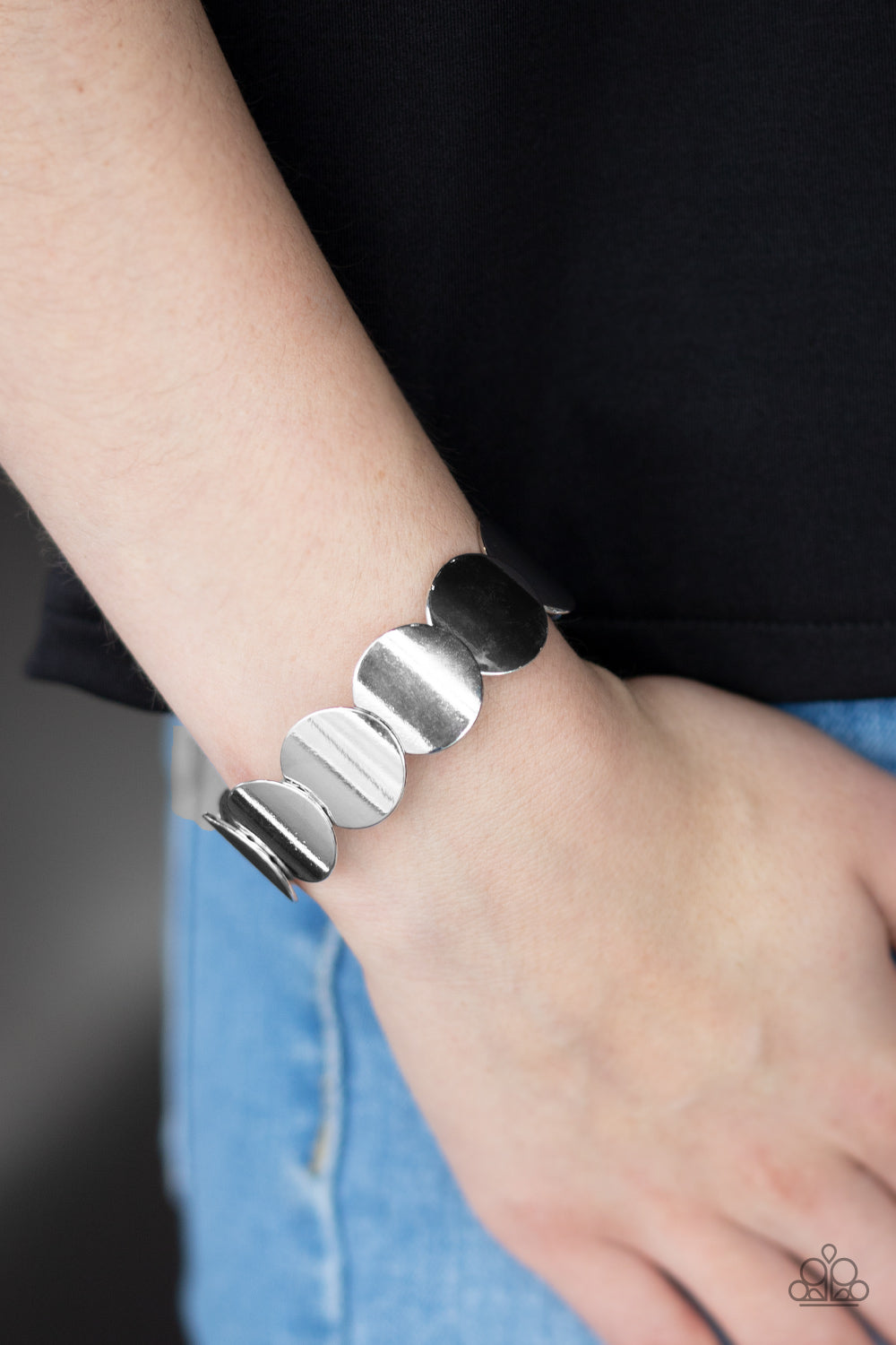 Paparazzi Accessories - Industrial Influencer #B457 - Silver Bracelet