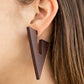 Paparazzi Accessories - Boardroom Bravado - Brown Earrings