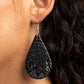 Paparazzi Accessories - Everyone Remain PALM! #E243 - Black Earrings