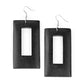 Paparazzi Accessories - Totally Framed #E266 - Black Earrings