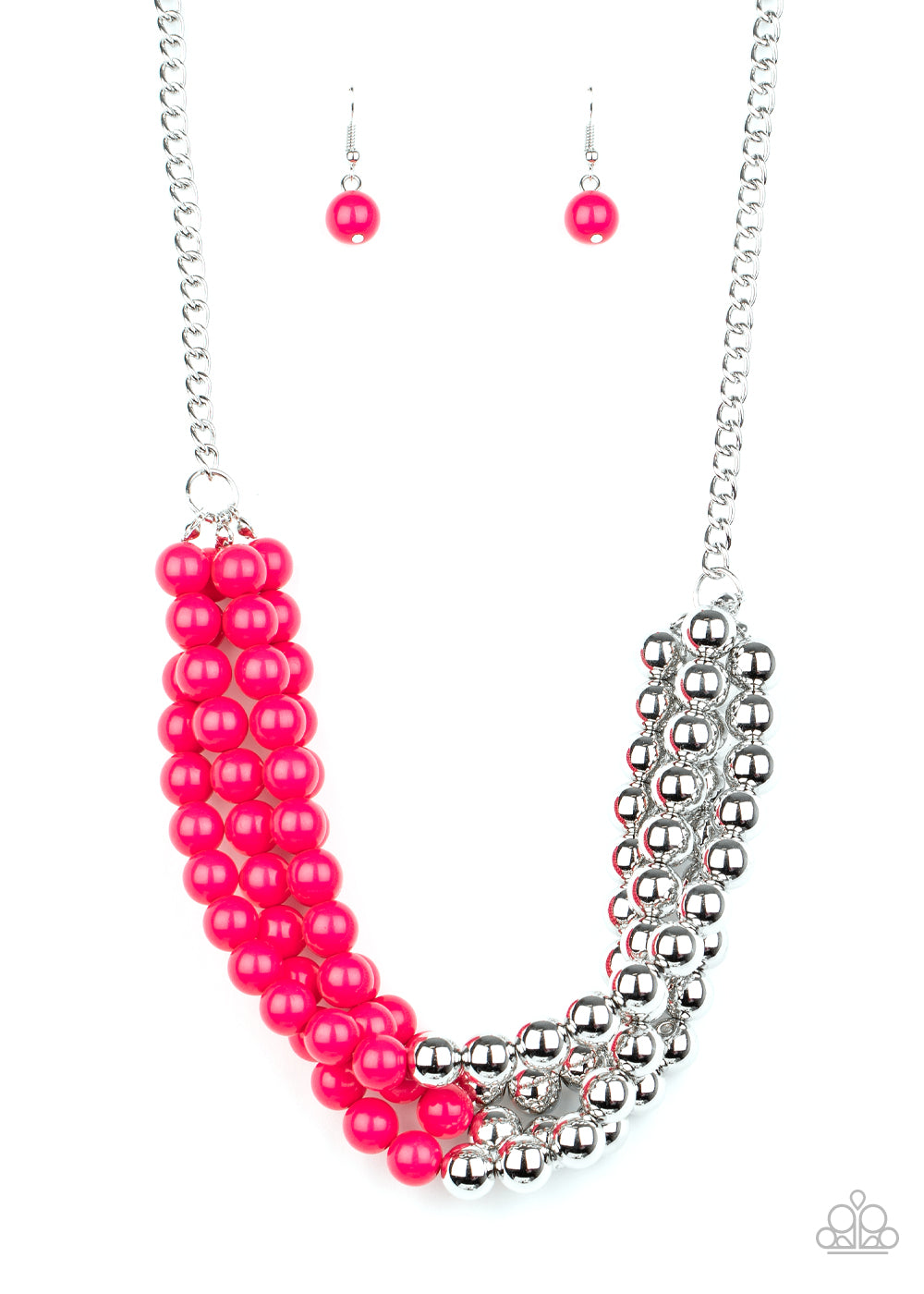 Paparazzi Accessories - Layer After Layer #N515 - Pink Necklace