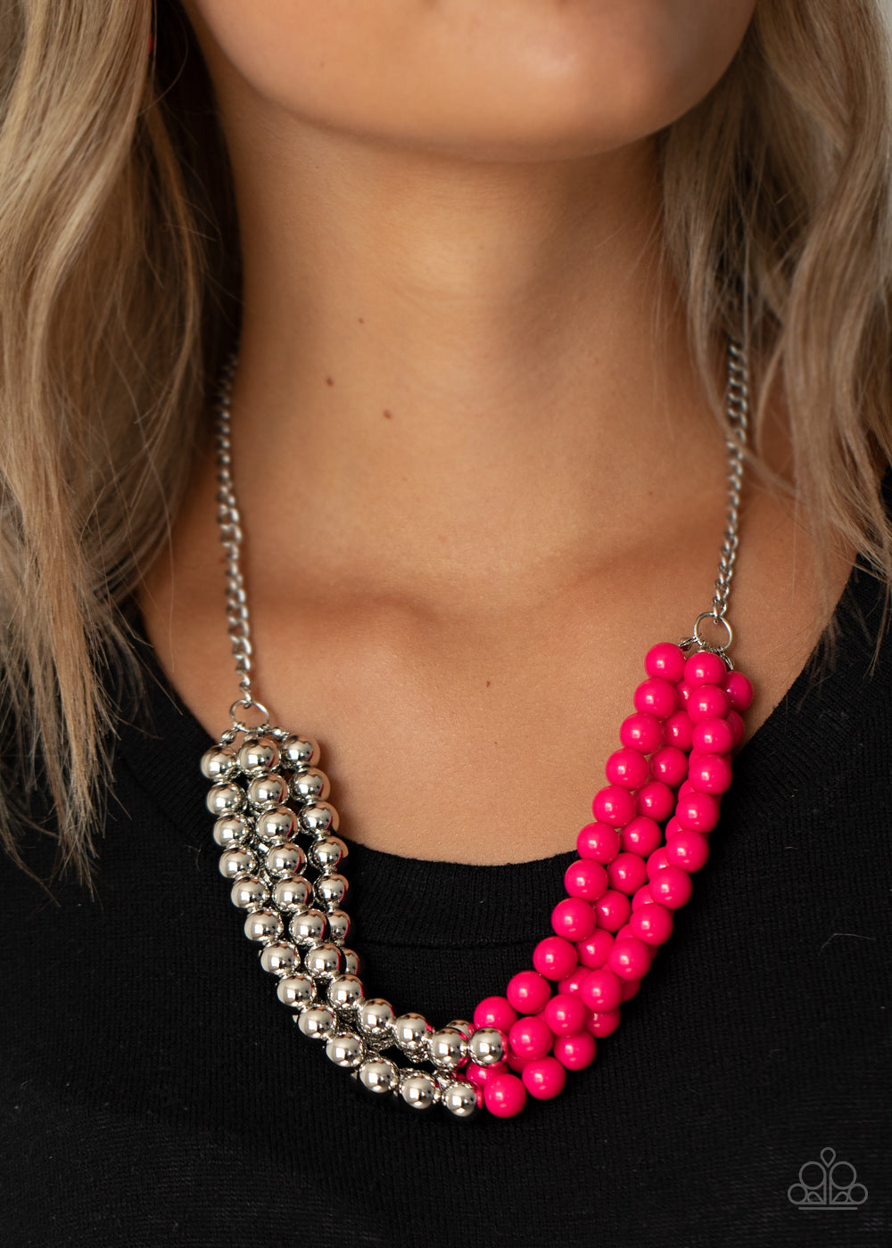 Paparazzi Accessories - Layer After Layer #N515 - Pink Necklace