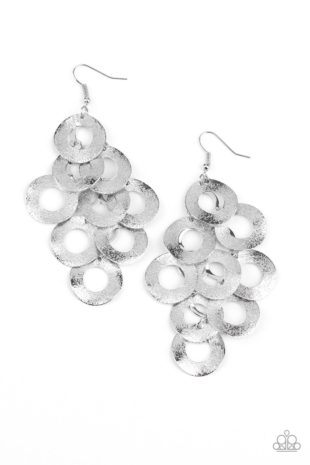 Paparazzi Accessories - Scattered Shimmer - Silver Earrings