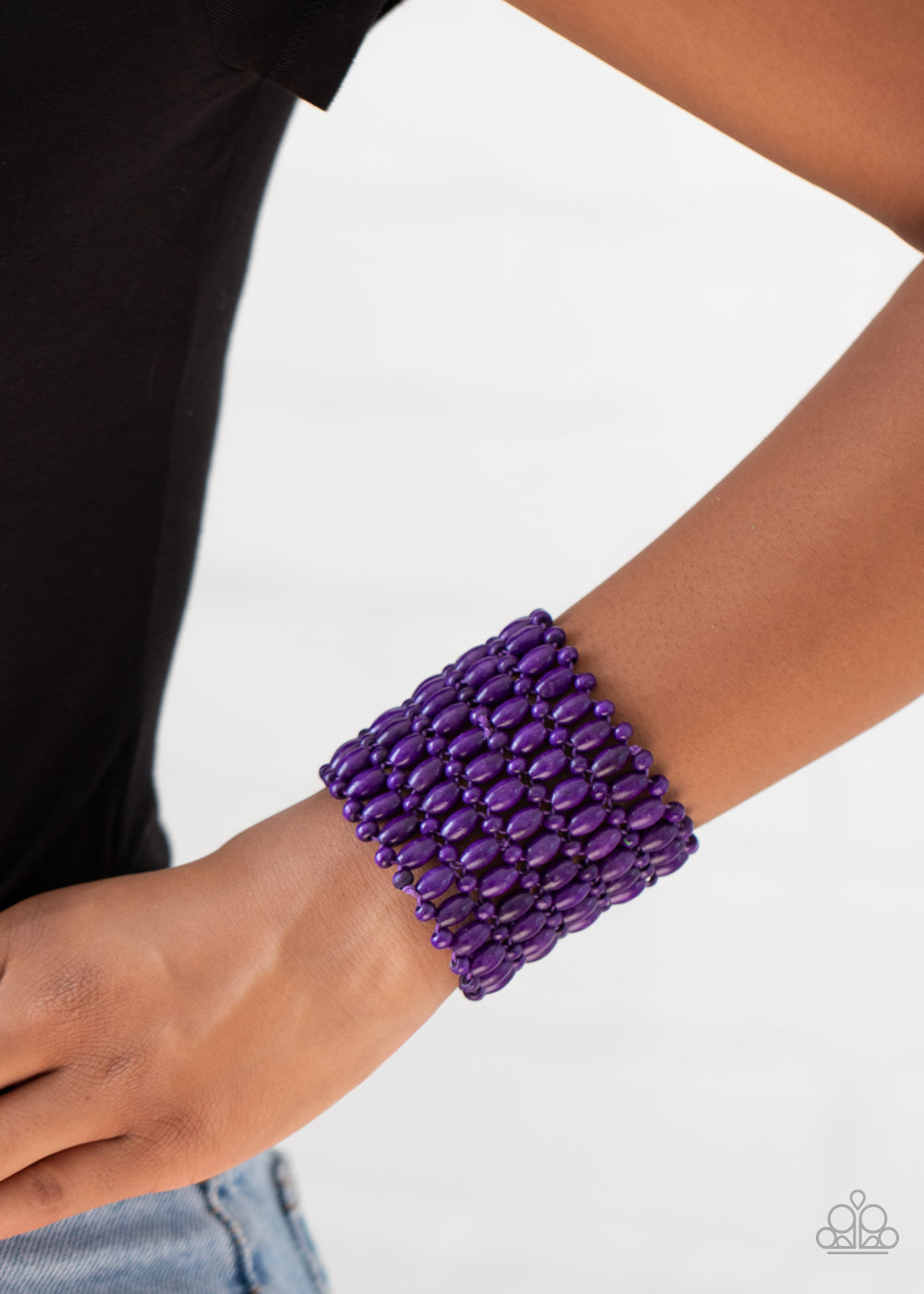 Paparazzi Accessories - Way Down In Kokomo #B527- Purple Bracelet