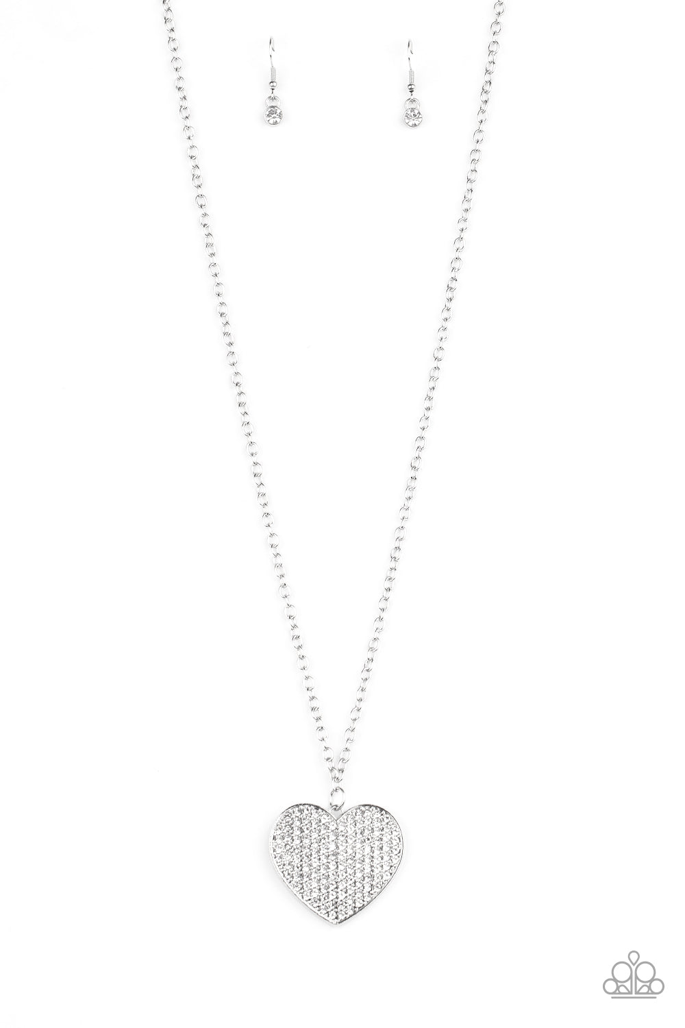 Paparazzi Accessories - Have To Learn The HEART Way - White Necklace