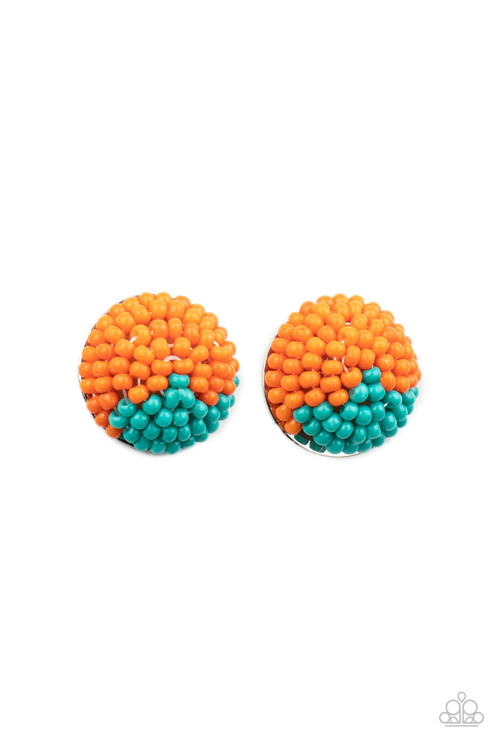 Paparazzi Accessories - As Happy As Can BEAD #E265 - Orange Earrings