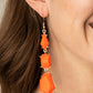 Paparazzi Accessories - Geo Getaway - Orange Earrings