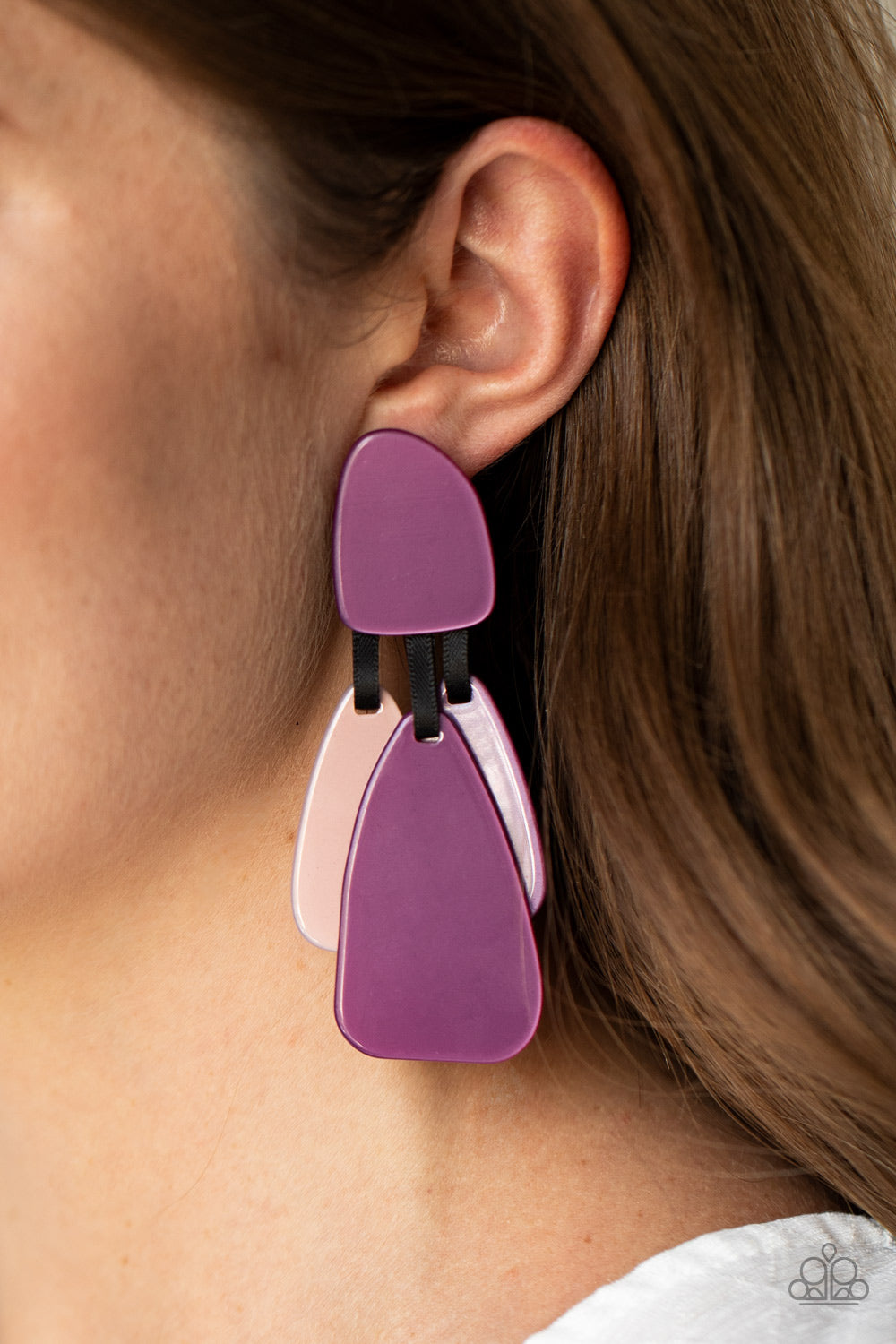 Paparazzi Accessories - All FAUX One -  #E380 Purple Earrings