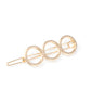 Paparazzi Accessories - A HOLE Lot of Trouble - Gold Hair Clip