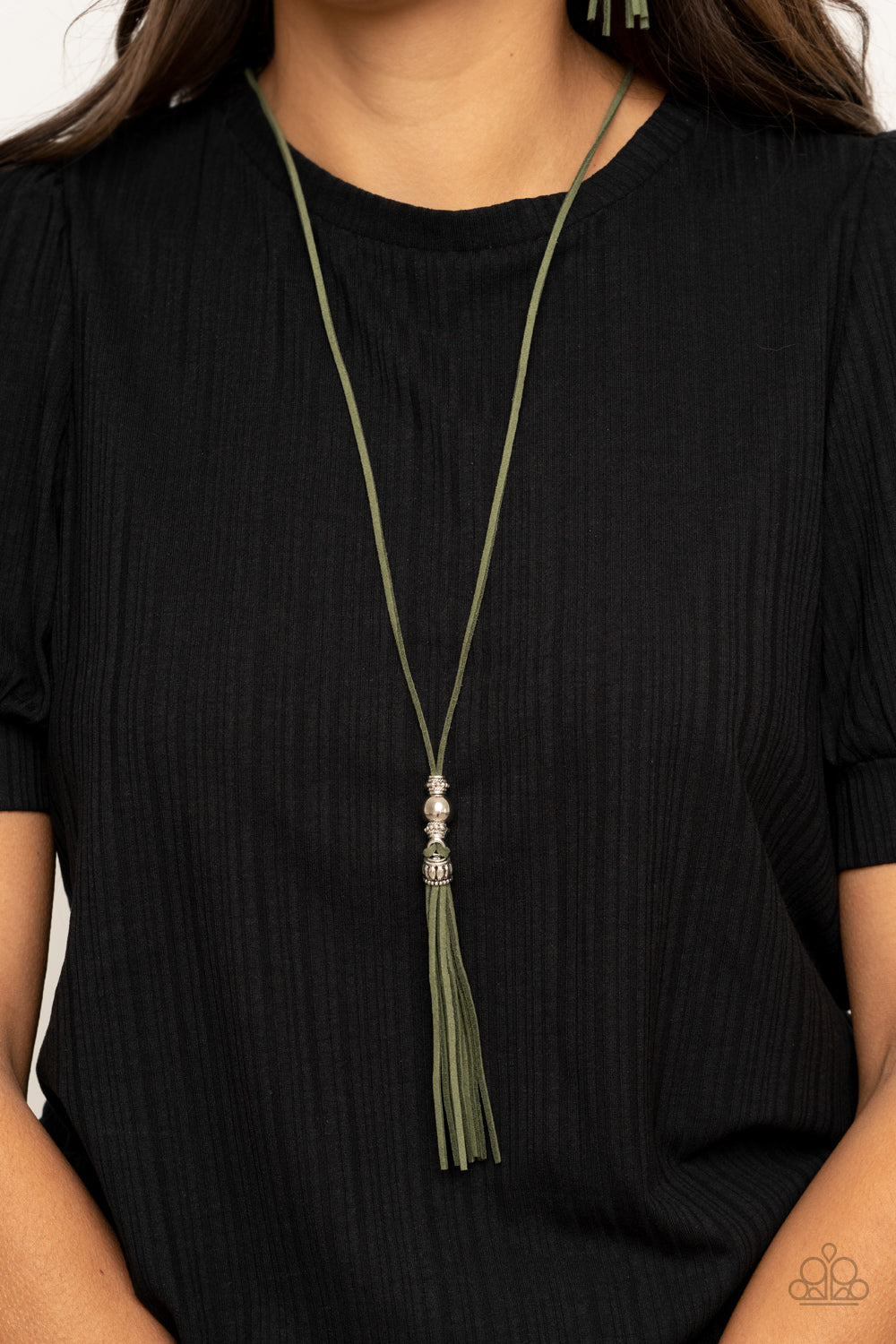 Paparazzi Accessories - Hold My Tassel - Green Necklace