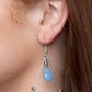 Paparazzi Accessories - Lovely Lucidity #E244 - Blue Earrings