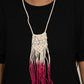 Paparazzi Accessories - Surfin The Net #N533 - Pink Necklace