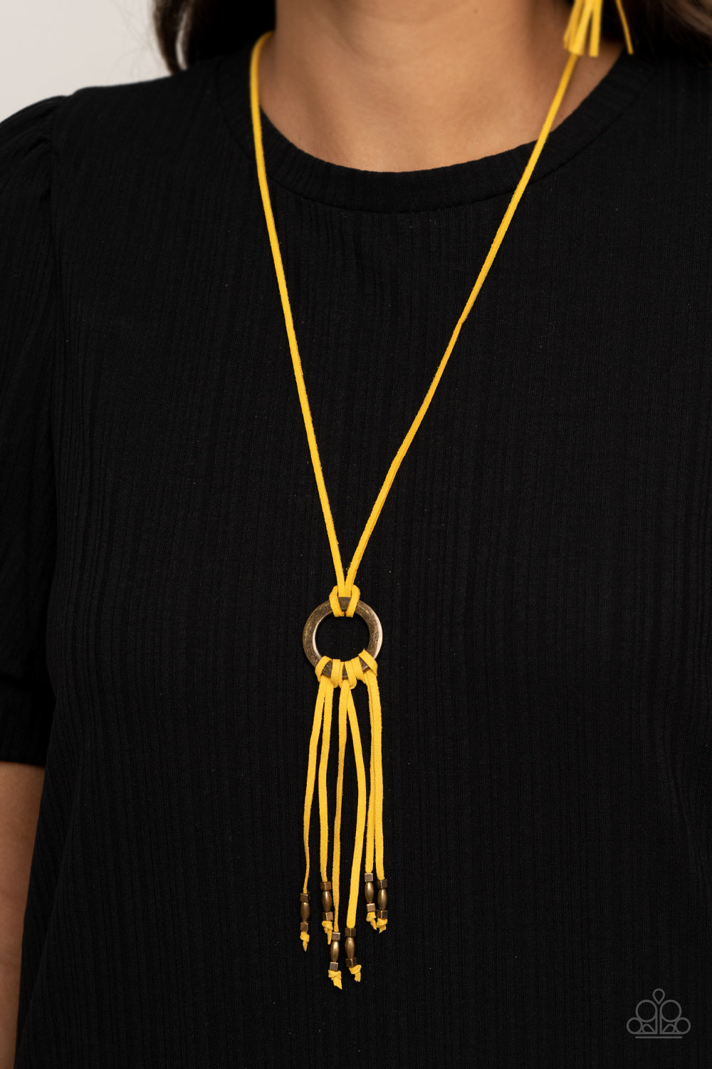 Paparazzi Accessories - Feel at HOMESPUN - Yellow Necklace