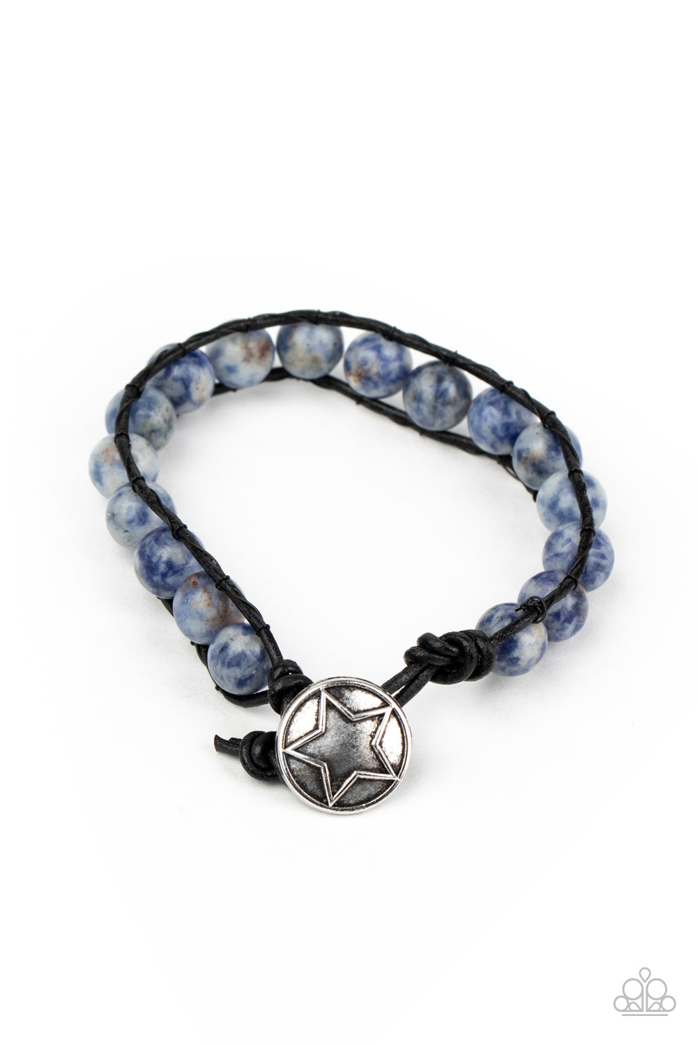 Paparazzi Accessories - Homespun Stones #B455 - Blue Bracelet