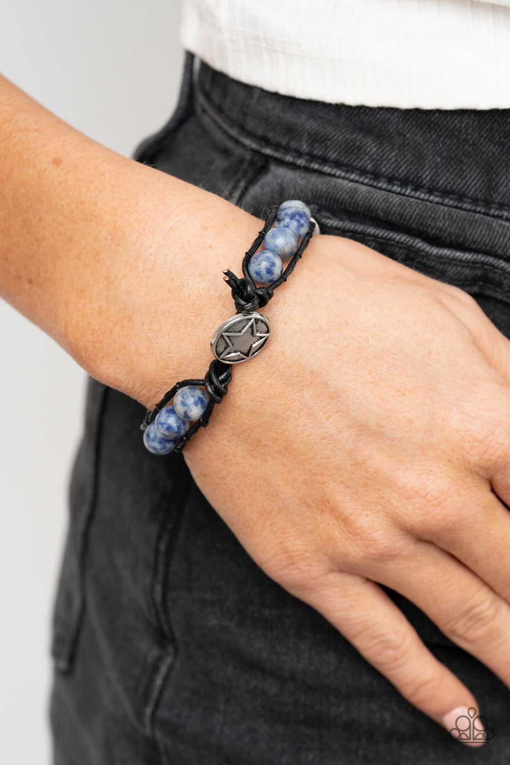 Paparazzi Accessories - Homespun Stones #B455 - Blue Bracelet