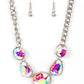 Paparazzi Accessories - All The Worlds My Stage #N929 Box 10 - Multi iridescent Necklace