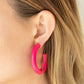 Paparazzi Accessories - Woodsy Wonder - Pink Earrings