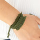 Paparazzi Accessories - Make Yourself at HOMESPUN #B449 - Green Bracelet