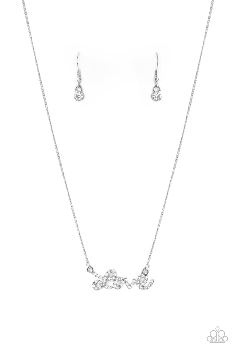 Paparazzi Accessories - Head Over Heels In Love - White Necklace