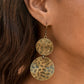 Paparazzi Accessories - HARDWARE-Headed #E253 FF - Brass Earrings