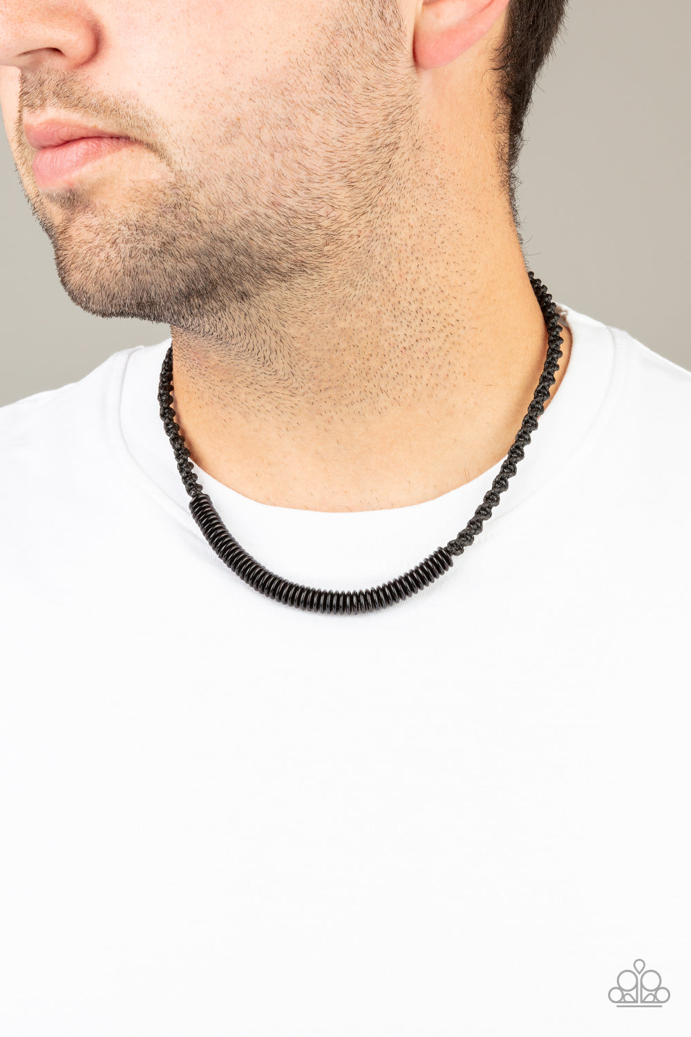 Paparazzi Accessories - Plainly Primal - Black Urban/Men Necklace