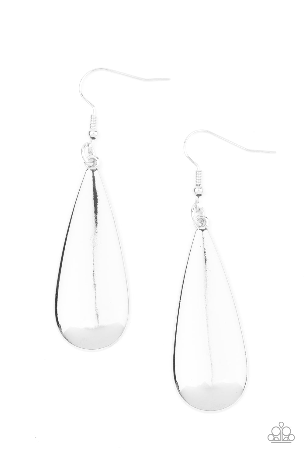 Paparazzi Accessories - The Drop Off #E263 - Silver Earrings