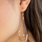 Paparazzi Accessories - Off The Blocks Shimmer #E496 - Gold Earrings