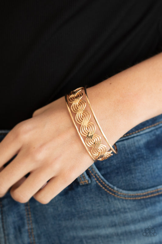 Paparazzi Accessories - WEAVE An Impression #B471 - Gold Bracelet