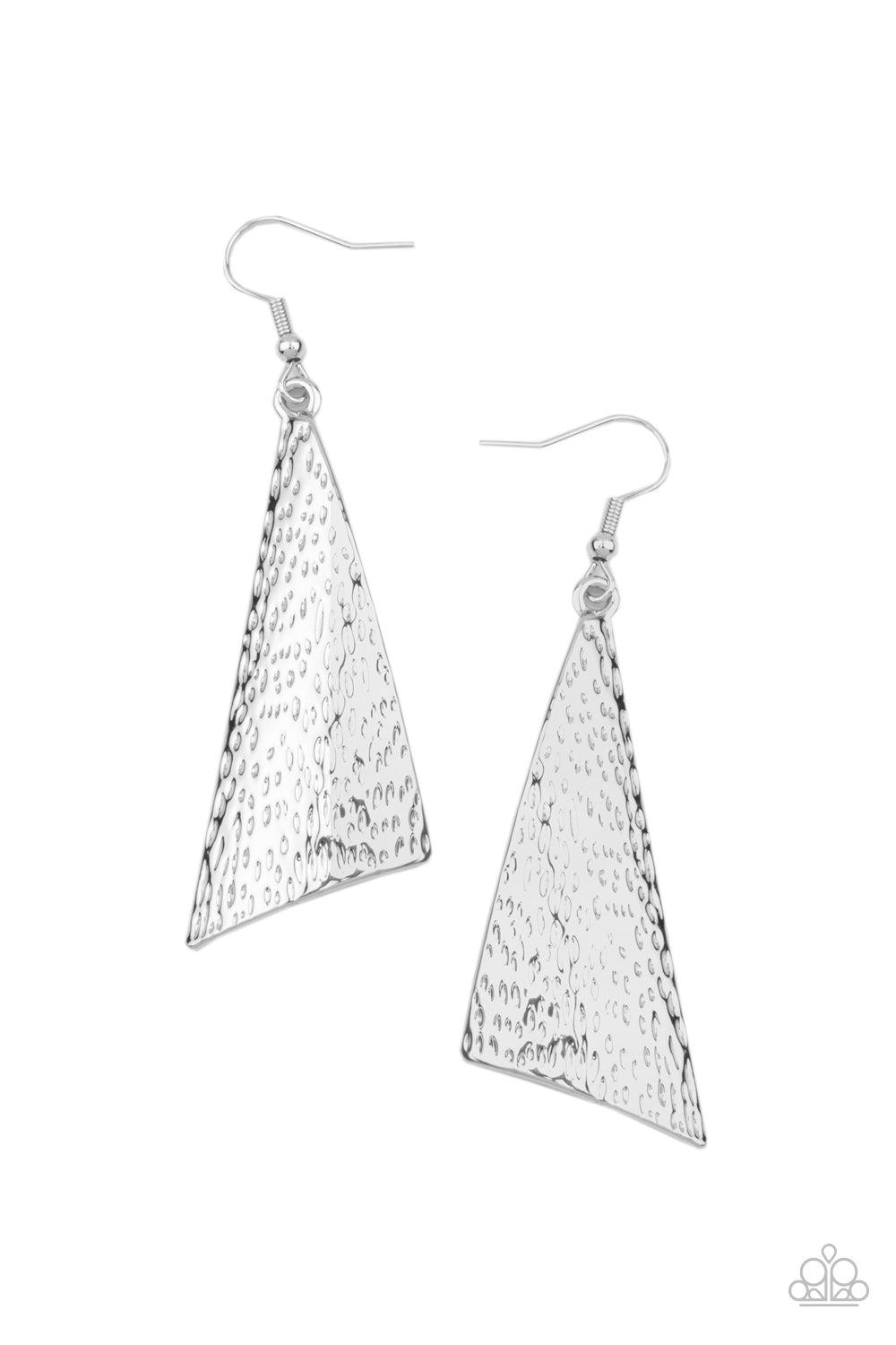 Paparazzi Accessories - Ready The Troops #E433 - Silver Earrings