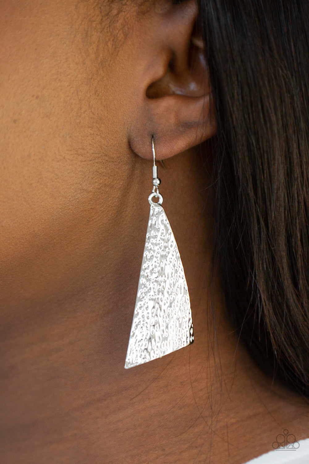 Paparazzi Accessories - Ready The Troops #E433 - Silver Earrings