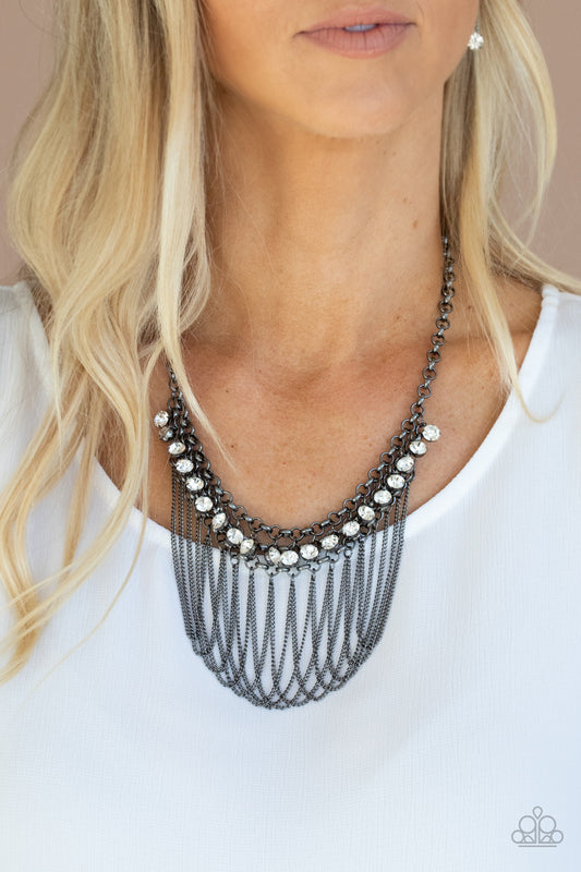 Paparazzi Accessories - Flaunt Your Fringe #585 - Black Necklace