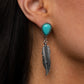 Paparazzi Accessories - Totally Tran-QUILL #E427- Blue Earrings
