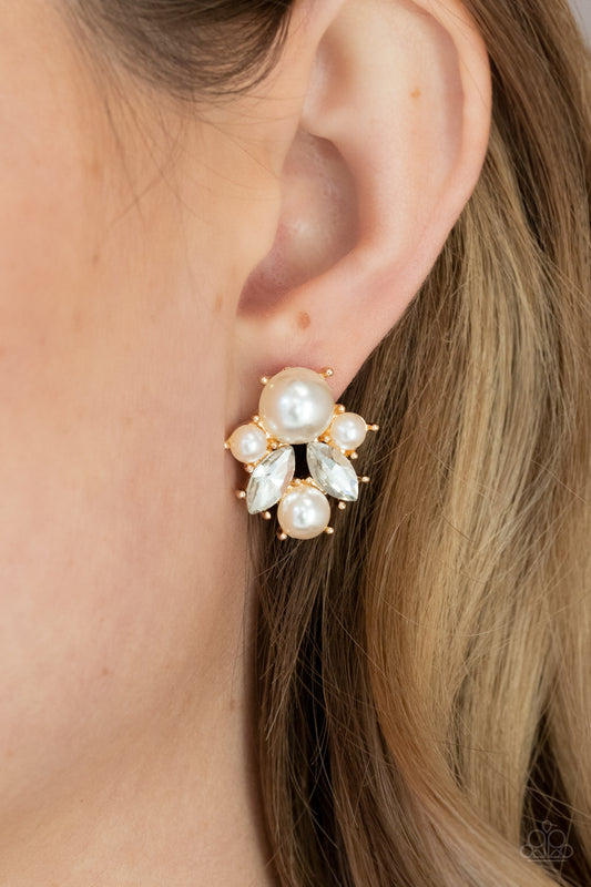 Paparazzi Accessories - Royal Reverie #E489 - Gold Earrings