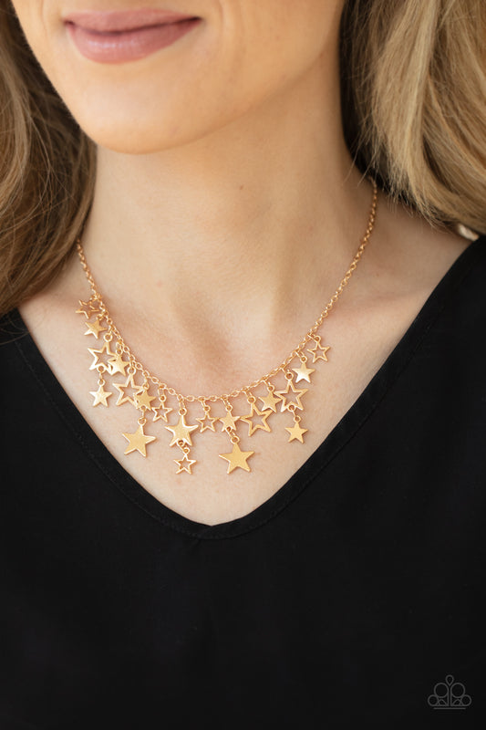 Paparazzi Accessories - Stellar Stardom #N614 - Gold Necklace