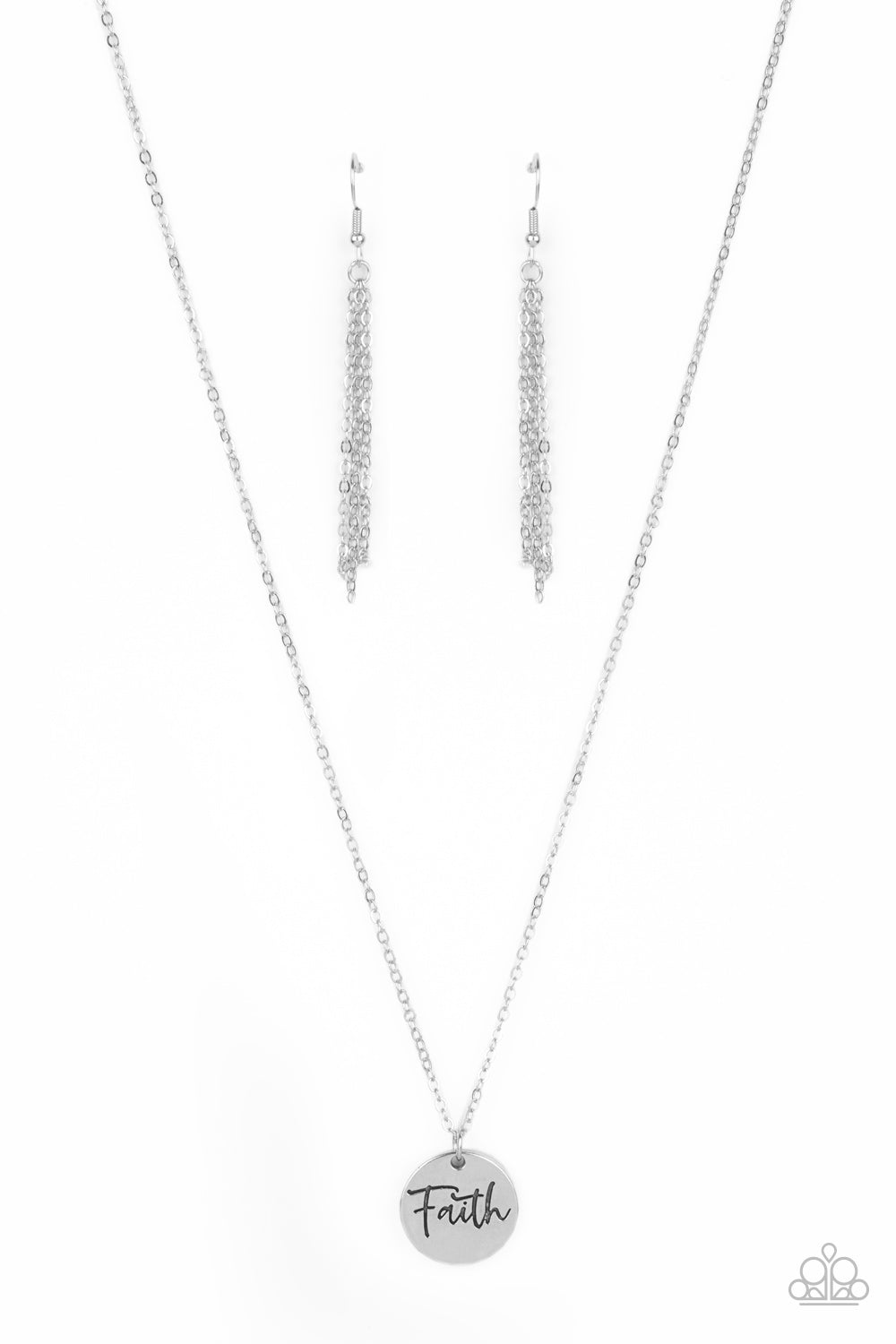Paparazzi Accessories - Choose Faith #N743 Box 8 - Silver Necklace