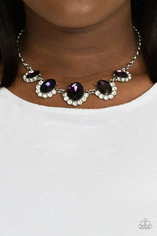 Paparazzi Accessories - The Queen Demands It #N642 - Purple Necklace