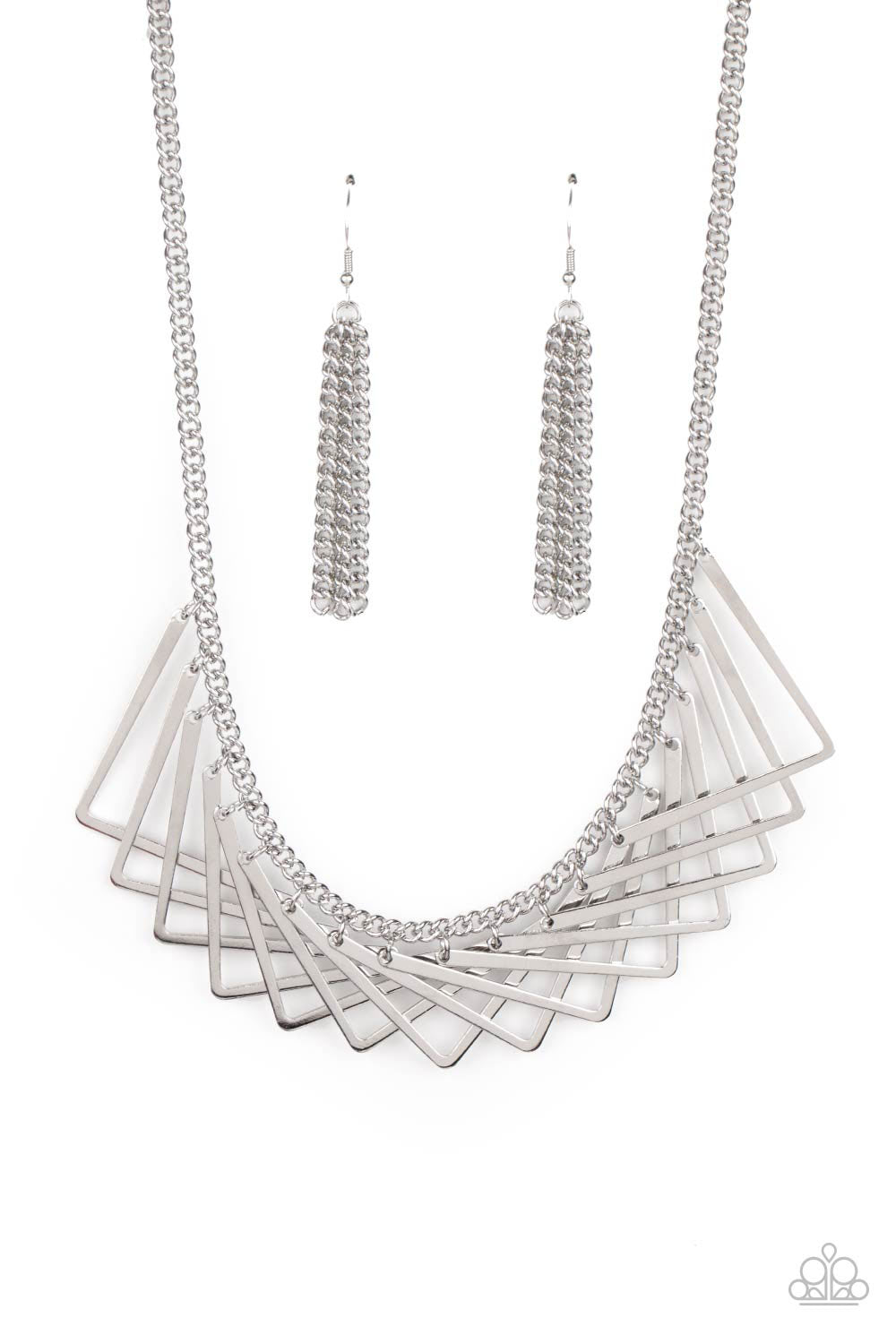 Paparazzi Accessories - Metro Mirage #N603 - Silver Necklace