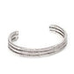 Paparazzi Accessories - Armored Cable #B536 - Silver Bracelet