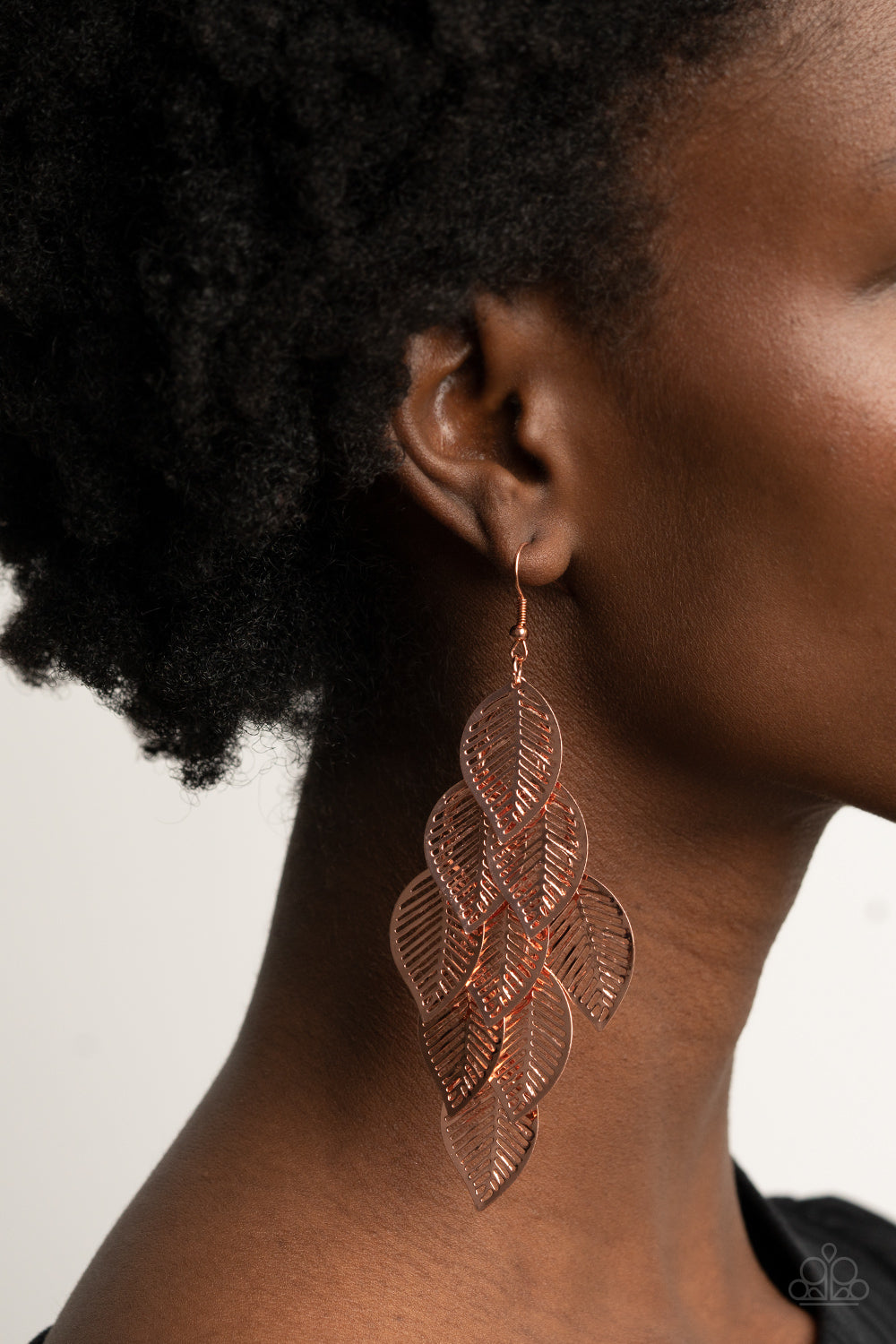 Paparazzi Accessories - Limitlessly Leafy #E429- Copper Earrings
