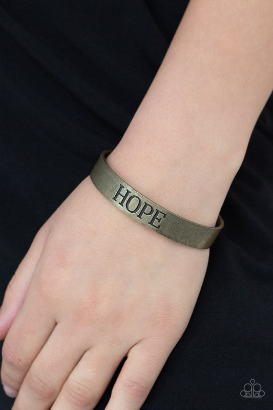 Paparazzi Accessories - Hope Makes The World Go Round #B574 - Brass Bracelet