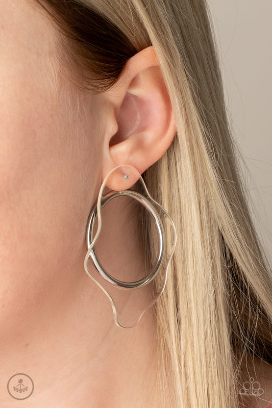 Paparazzi Accessories - Clear The Way! #E422- White Earrings